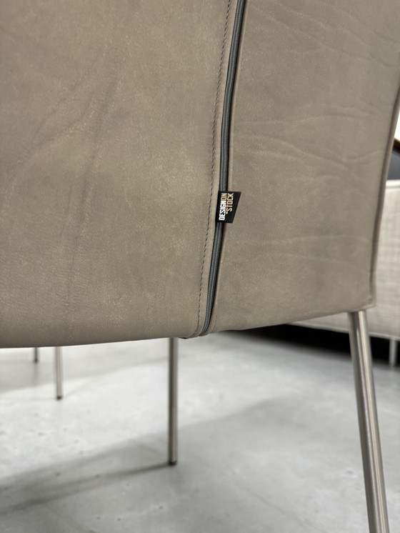 Image 1 of 6 Design On Stock Amra Dining Chairs Gray Leather