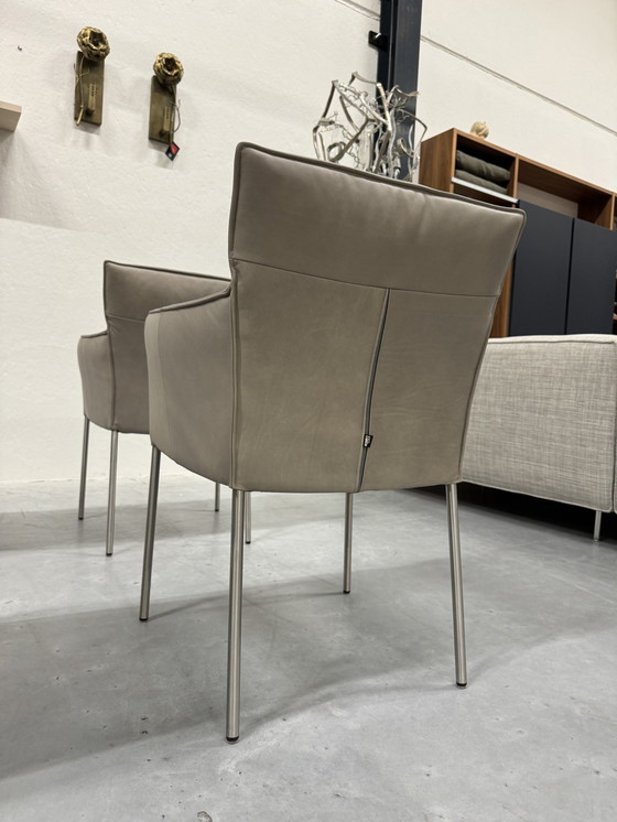 Image 1 of 6 Design On Stock Amra Dining Chairs Gray Leather