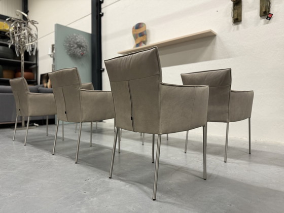 Image 1 of 6 Design On Stock Amra Dining Chairs Gray Leather