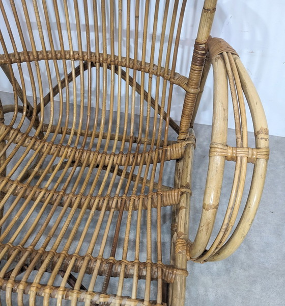 Image 1 of Rattan and bamboo armchair