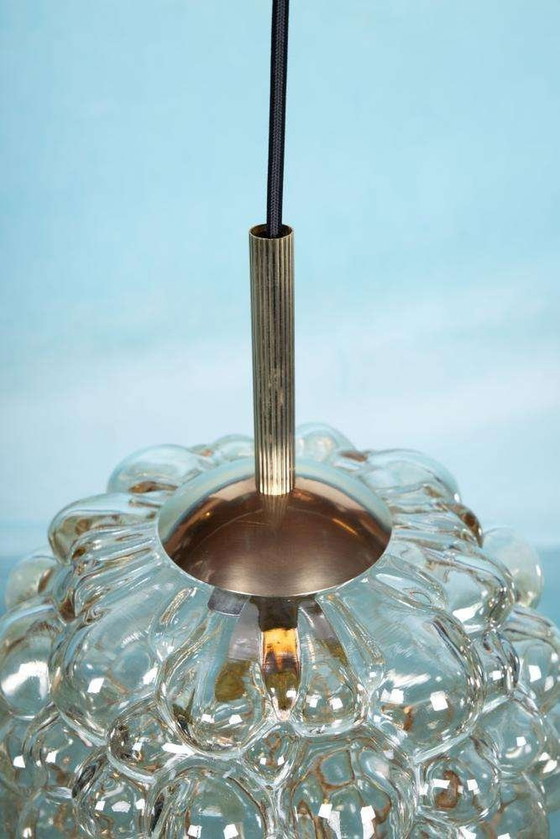 Image 1 of Space age glass pendant lamp Helena Tynell large glass pendant