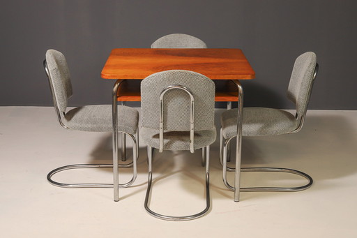 Czech Functionalist Dining Room Set by Robert Slezák, 1940s