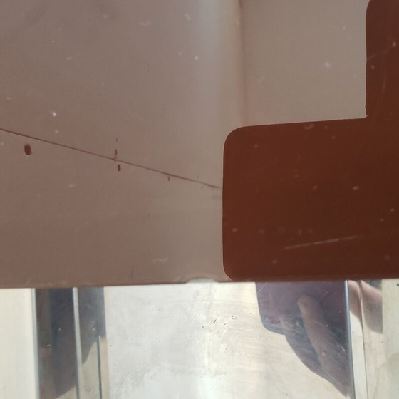 Image 1 of Tavolino vintage con doppio piano in metallo dorato e acciaio inossidabile lucidato di Roche Bobois, 1970