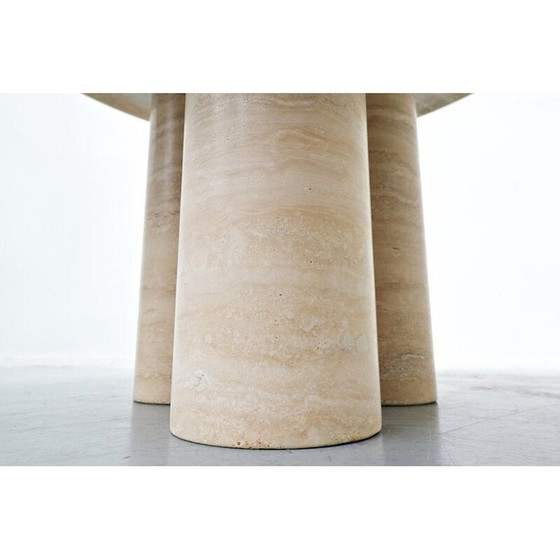 Image 1 of Vintage contemporary travertine dining table, Italy