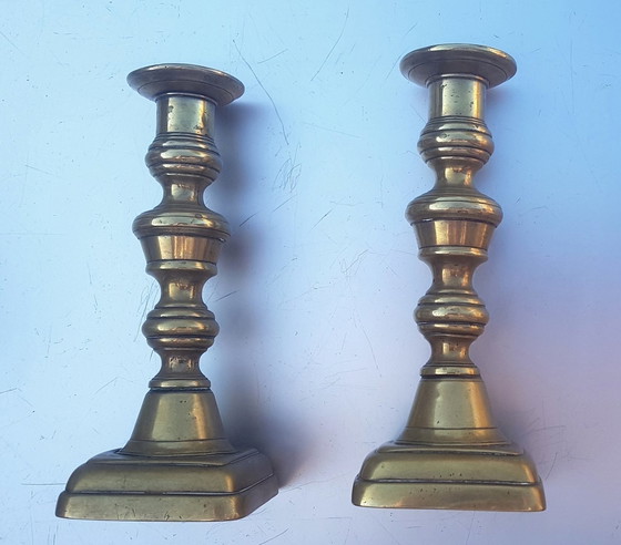 Image 1 of 2X Brass Candlelights