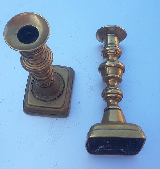 Image 1 of 2X Brass Candlelights