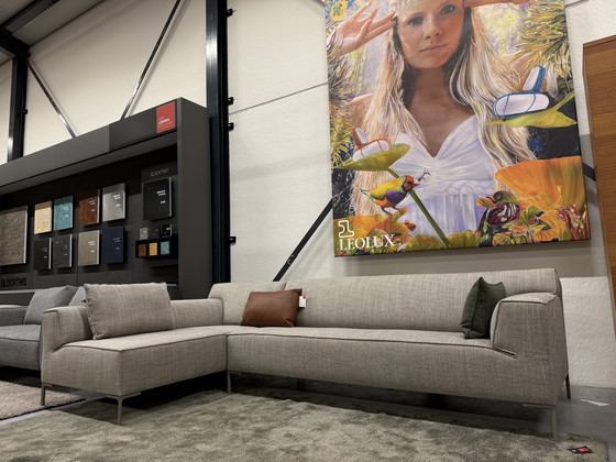 Image 1 of Divano angolare Bloq in tessuto grigio Milton, disponibile in magazzino