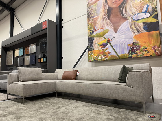 Image 1 of Divano angolare Bloq in tessuto grigio Milton, disponibile in magazzino