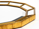 Beautiful Italian 12 sided gold-plated wall mirror with facet cut from the 1960s