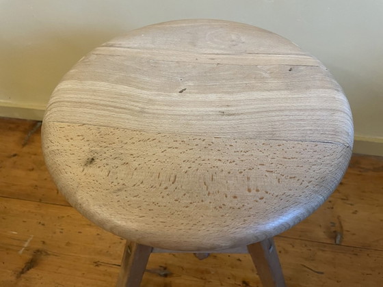 Image 1 of Swivel Stool French Beech Wood