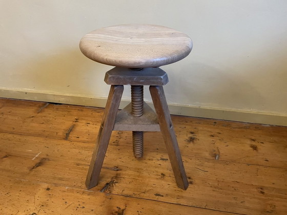 Image 1 of Swivel Stool French Beech Wood