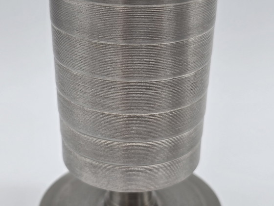 Image 1 of 3 Industrial Cylinder Vases Of Stainless Steel