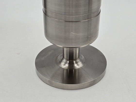 Image 1 of 3 Industrial Cylinder Vases Of Stainless Steel