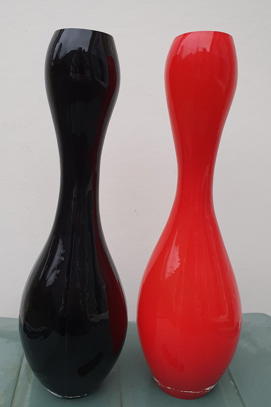 Image 1 of Two Vintage Vases From Glass