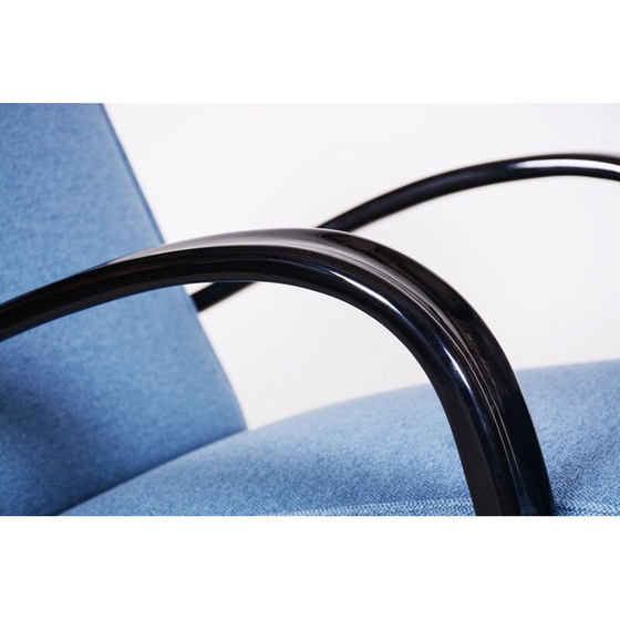 Image 1 of Pair of vintage blue armchairs by Halabala for Up Zavody, Czechoslovakia 1930