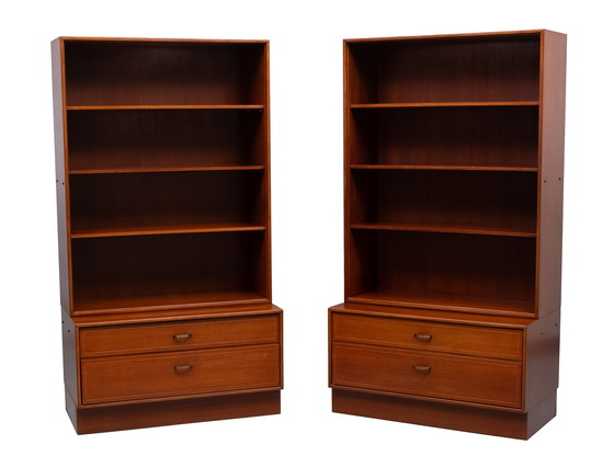 Image 1 of Formula pair Teak bookcases 1960s Holland