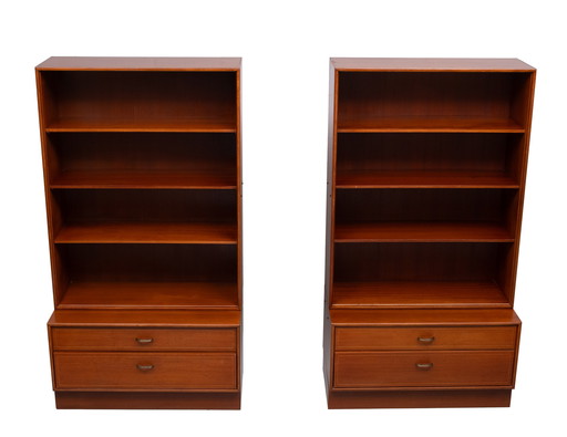 Formula pair Teak bookcases 1960s Holland