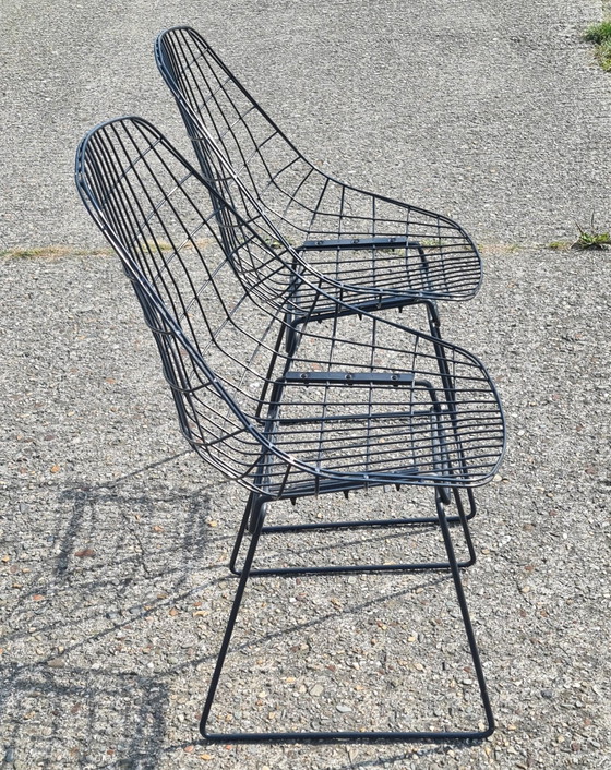 Image 1 of 2x Cees Braakman For Pastoe wire chair 1960s