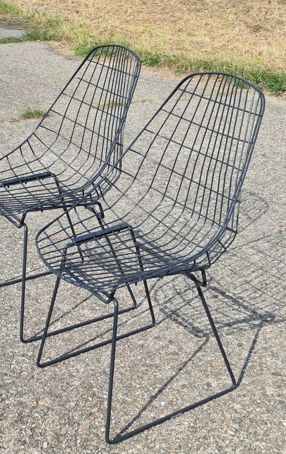 Image 1 of 2x Cees Braakman For Pastoe wire chair 1960s