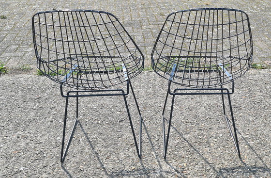 Image 1 of 2x Cees Braakman For Pastoe wire chair 1960s