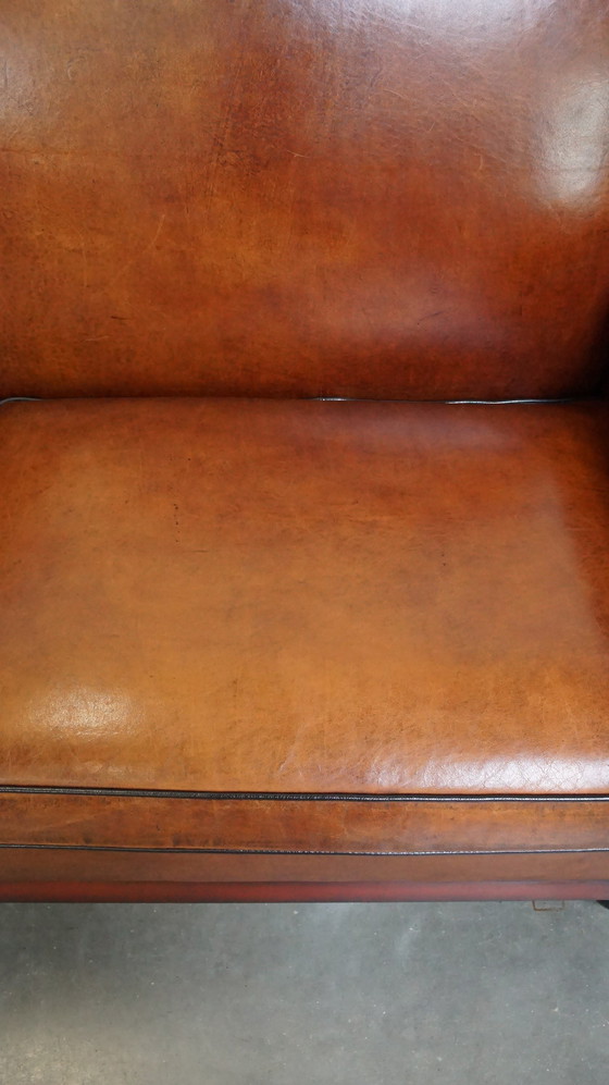 Image 1 of 2 X Sheep Leather Art Deco Armchair And Sofa