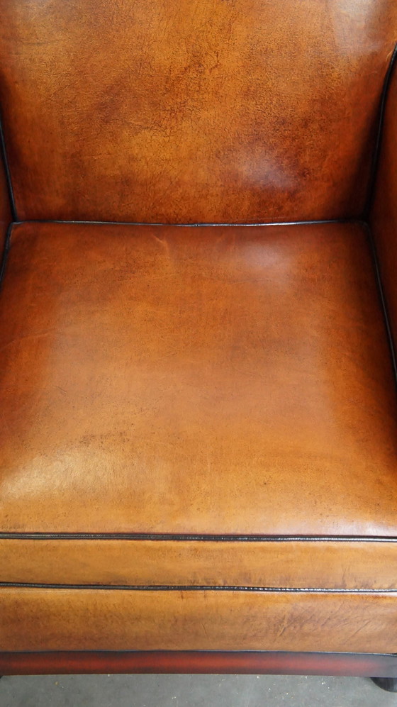 Image 1 of 2 X Sheep Leather Art Deco Armchair And Sofa