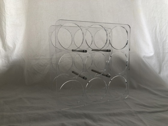 Image 1 of Space age plexi glass wine rack