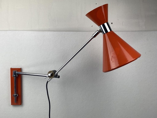 Architectural Wall Arc Diabolo Swing Lamp from Herda, Dutch, 1960s