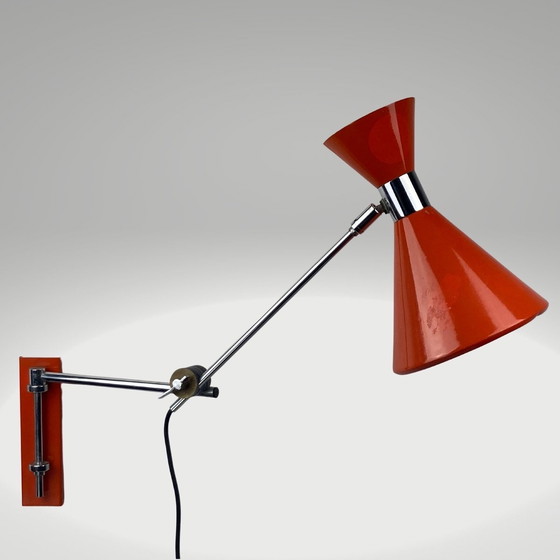 Image 1 of Architectural Wall Arc Diabolo Swing Lamp from Herda, Dutch, 1960s