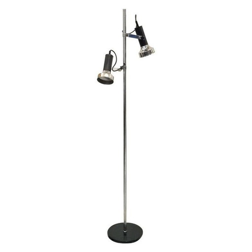Vintage standard adjustable chrome floor lamp, 1960