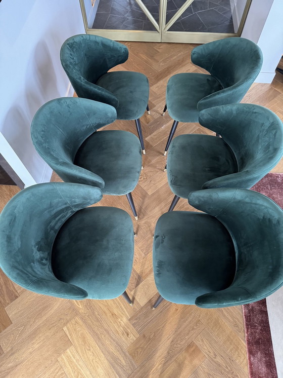 Image 1 of 6x Eichholtz dining chairs 'Volante'