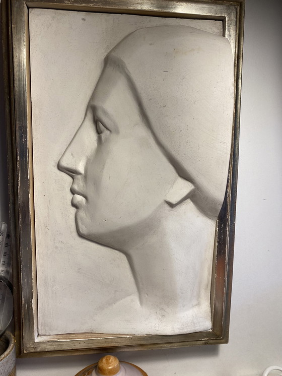 Image 1 of Plaster Profile Of A Woman