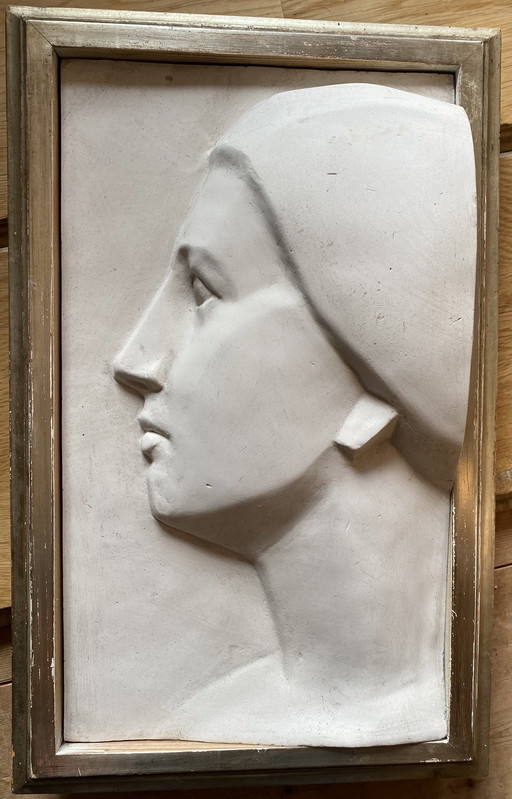 Plaster Profile Of A Woman