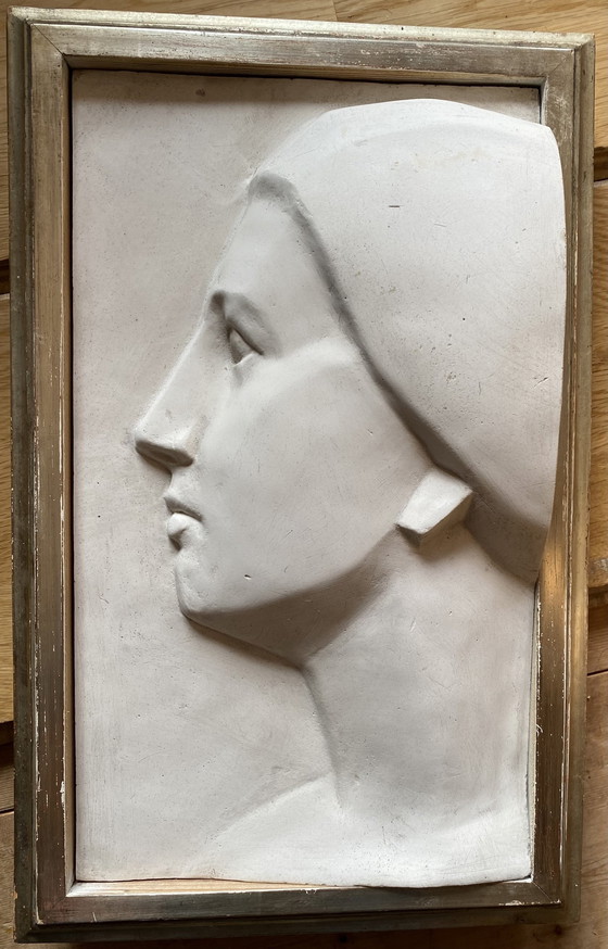 Image 1 of Plaster Profile Of A Woman