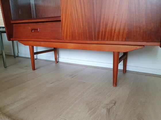 Image 1 of Sideboard/vitrine cabinet. Vintage sideboard teak Mid - Century.