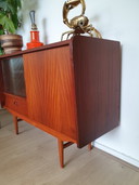 Buffet/vitrine. Buffet vintage en teck Mid Century.