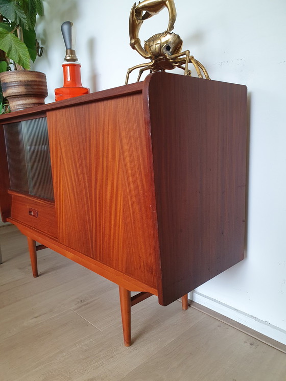 Image 1 of Buffet/vitrine. Buffet vintage en teck Mid Century.