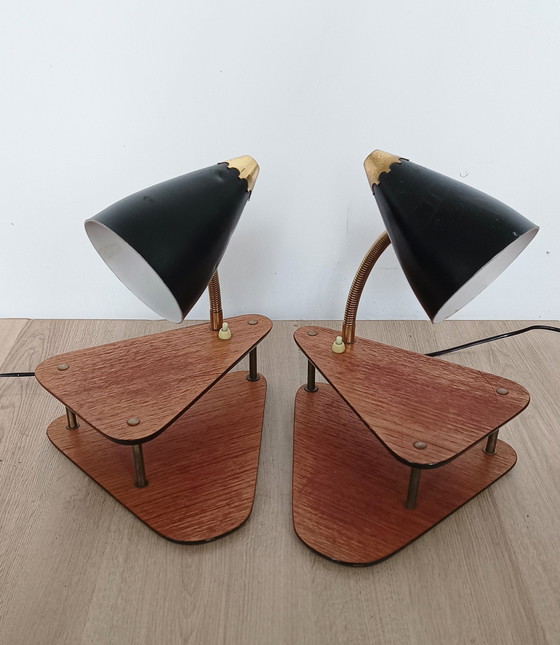 Image 1 of Bruk Set Of Two Fifties Bed Lamps