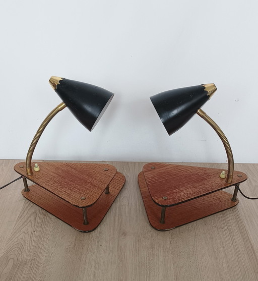 Bruk Set Of Two Fifties Bed Lamps