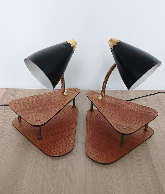 Image 1 of Bruk Set Of Two Fifties Bed Lamps