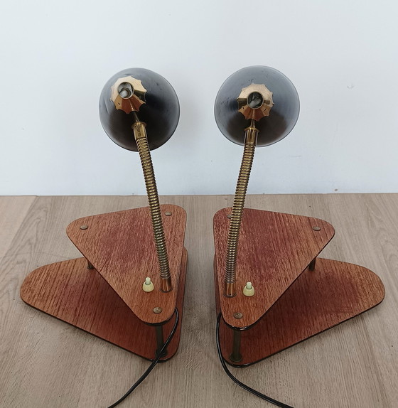 Image 1 of Bruk Set Of Two Fifties Bed Lamps