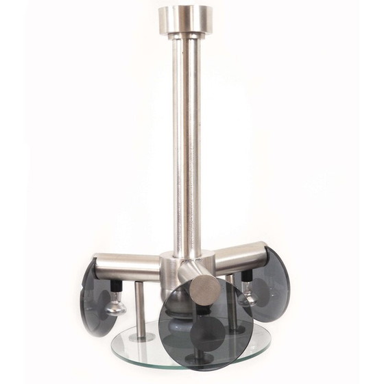 Image 1 of Vintage hanging lamp in smoked glass