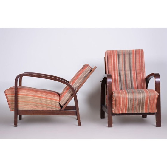 Image 1 of Coppia di poltrone Art Déco vintage color salmone, anni '30