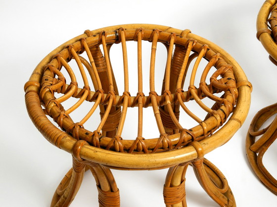 Image 1 of Pair of original 1960's Italian bamboo stools