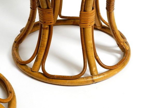 Image 1 of Pair of original 1960's Italian bamboo stools