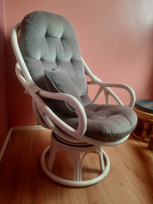 Rattan Manou Swivel Chair Vintage