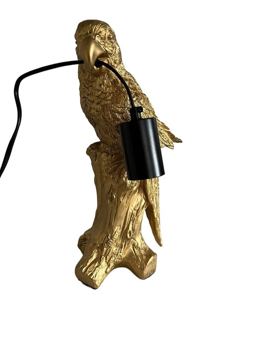 Golden Parrot Statue And Lamp