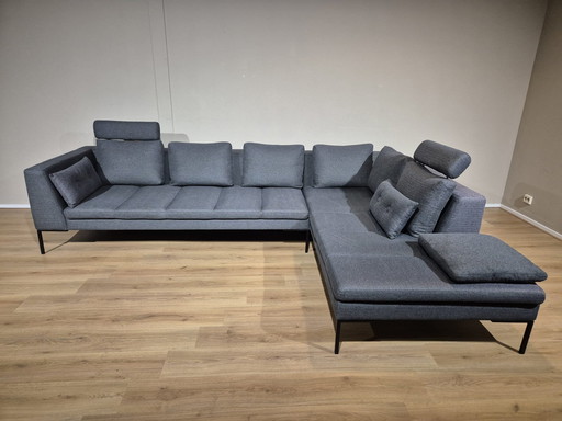 Montel Tristan Corner Sofa - Gray - Fabric - Design - Headrest