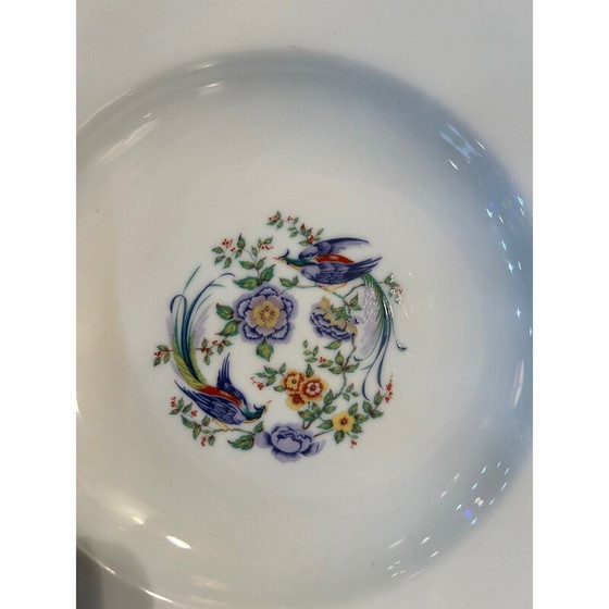 Image 1 of 12 vintage La Seynie plates decorated with birds by Arnaud de Brissac for La Seynie