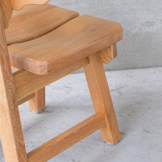 Image 1 of Set of 6 vintage dining chairs in solid oak, Spain 1970